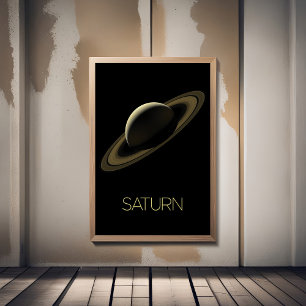 Rymden, Galaxy, Solar System, Planet Saturn Poster