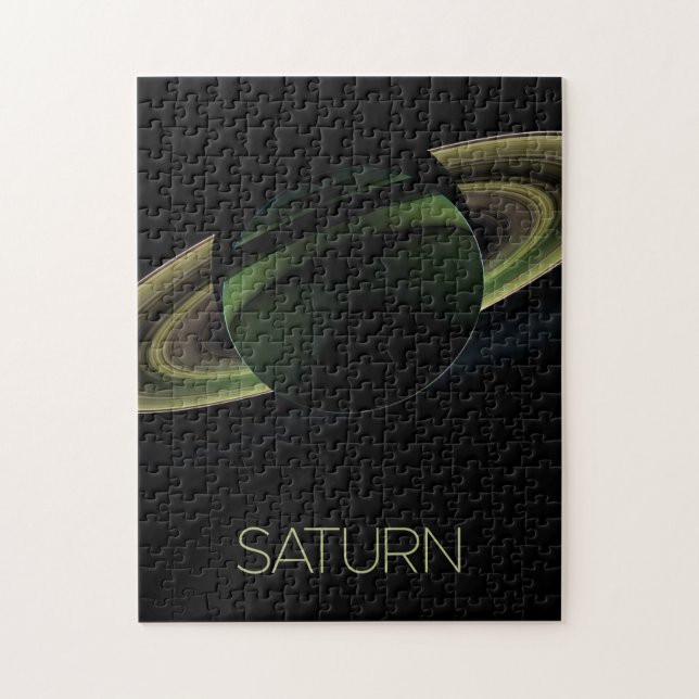 Rymden, Galaxy, Solar System, Planet Saturn Pussel (Vertikal)