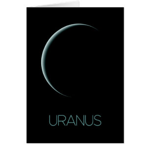 Rymden, Galaxy, Solar System, Planet Uranus Hälsningskort