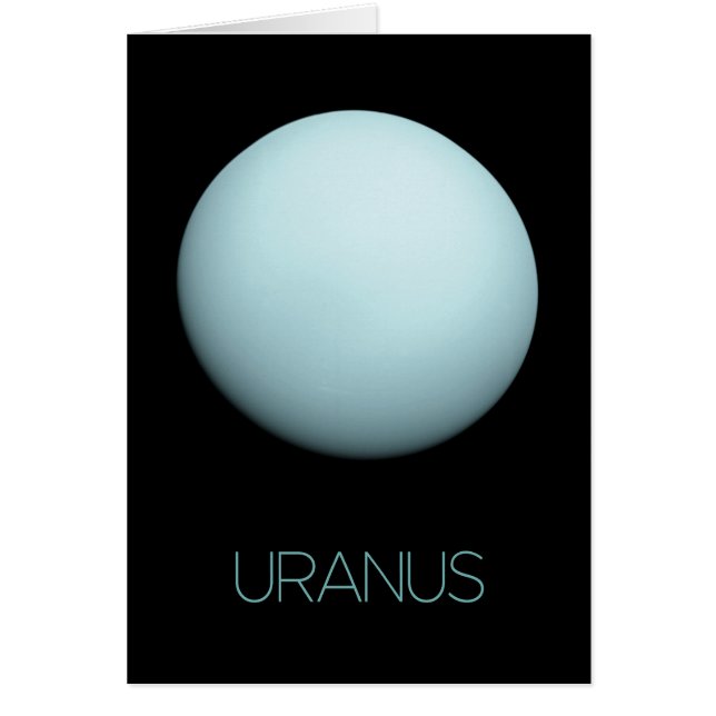 Rymden, Galaxy, Solar System, Planet Uranus Hälsningskort (Framsidan)