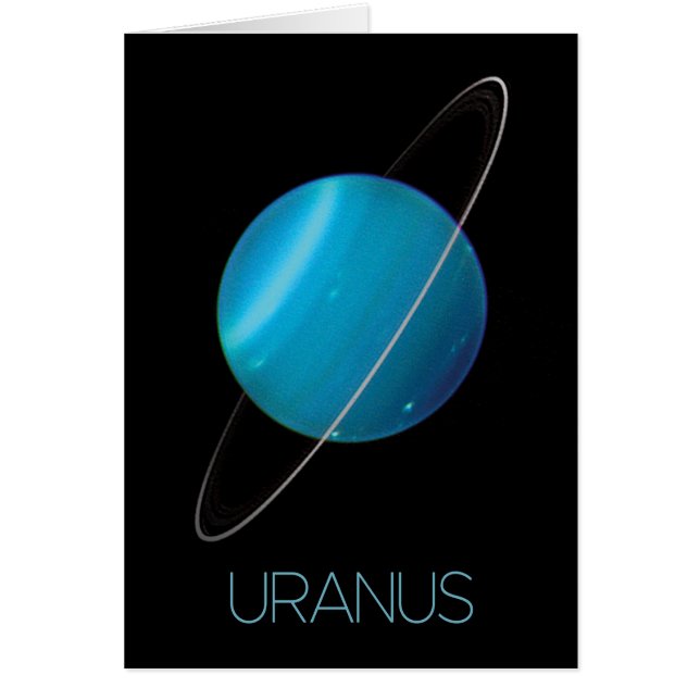 Rymden, Galaxy, Solar System, Planet Uranus Hälsningskort (Framsidan)