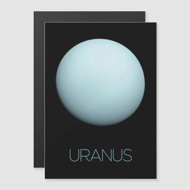 Rymden, Galaxy, Solar System, Planet Uranus Magnetisk Inbjudningskort (Fram/baksida)