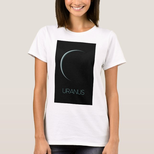 Rymden, Galaxy, Solar System, Planet Uranus T Shirt (Framsida)