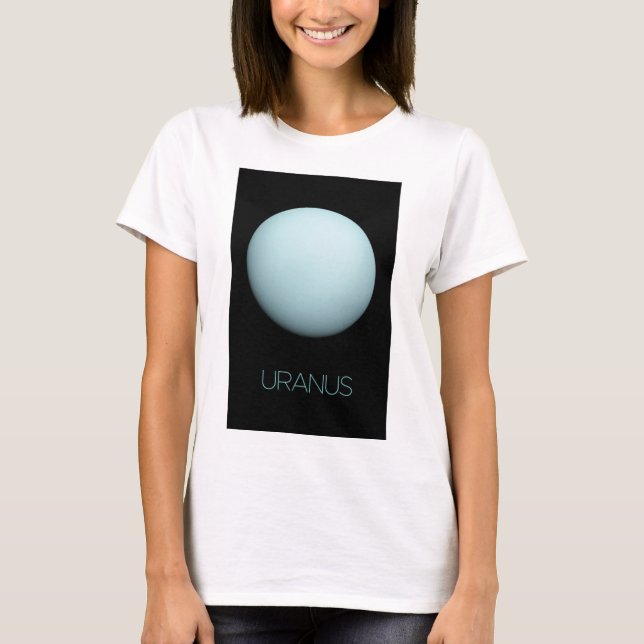 Rymden, Galaxy, Solar System, Planet Uranus T Shirt (Framsida)
