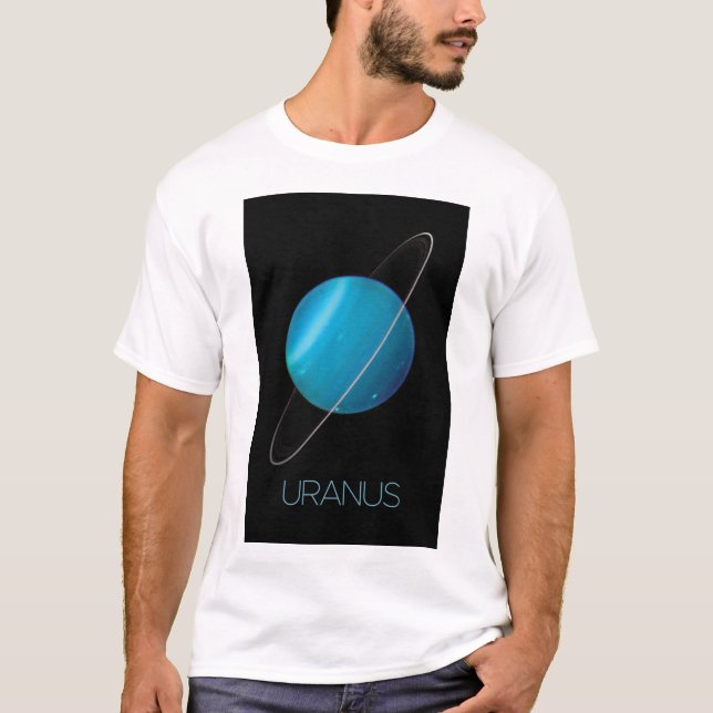Rymden, Galaxy, Solar System, Planet Uranus T Shirt (Framsida)