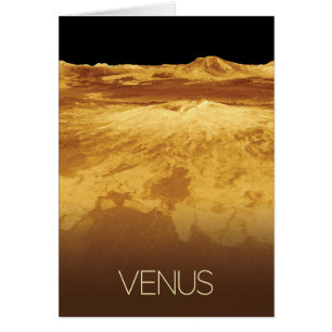Rymden, Galaxy, Solar System, Planet Venus Hälsningskort