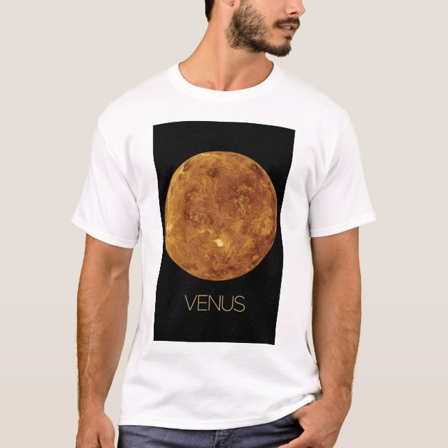 Rymden, Galaxy, Solar System, Planet Venus T Shirt (Framsida)