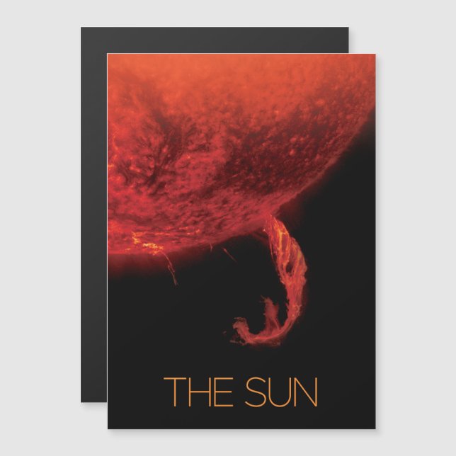Rymden, Galaxy, Solar System, Stars, Sol Magnetisk Inbjudningskort (Fram/baksida)