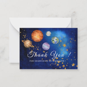 Rymden Galaxy Starry-babyduschtack Anteckningskort