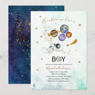 Rymden Galaxy Starry babyduschvattenfärg för barn Inbjudningar