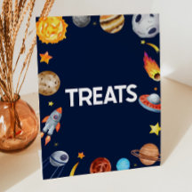 Rymden Galaxy Treats Sweets Bord Party-tecken