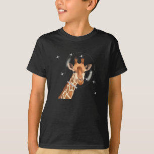 Rymden Giraffe och Stars T Shirt
