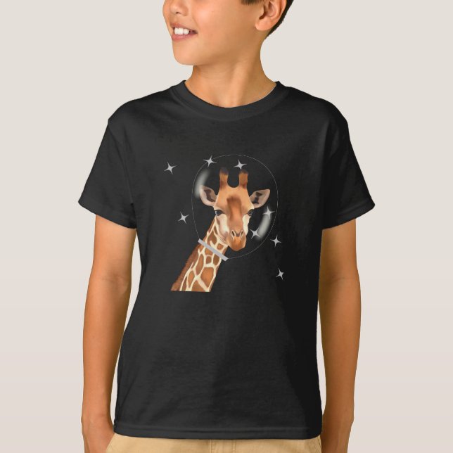 Rymden Giraffe och Stars T Shirt (Framsida)