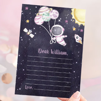 Rymden Girl Baby Shower Galaxy Baby Inbjudningar