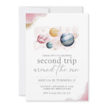 Rymden Girl Birthday Galaxy Stars Planets