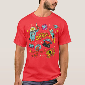 Rymden hand plockade t shirt