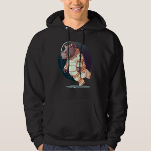 Rymden Hippo på Galaxy Astronaut Hippopotamus Hoodie