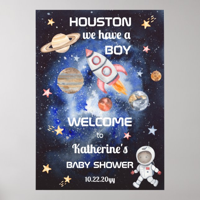Rymden Houston... Vi har en pojkbabyskabare Poster (Framsidan)
