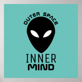 Rymden Inner Mind, utomjordisk Alien Poster