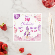 Rymden Lila Första födelsedag