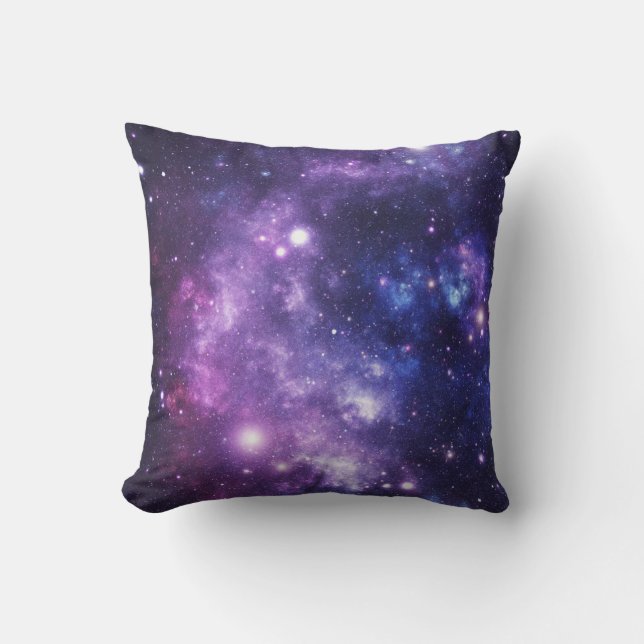 Rymden Lila Galaxy Dekorativ kudde (Framsida)
