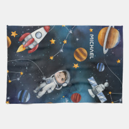 Rymden Måne Stars Astronaut-Personligen Kökshandduk