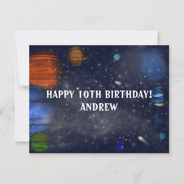 Rymden med planeter och galaxer (Framsida)