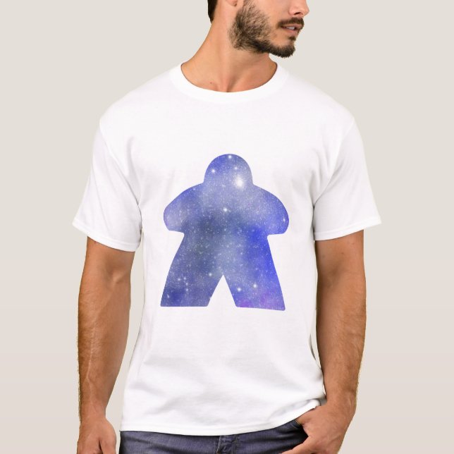 Rymden Meeple in Blue T Shirt (Framsida)