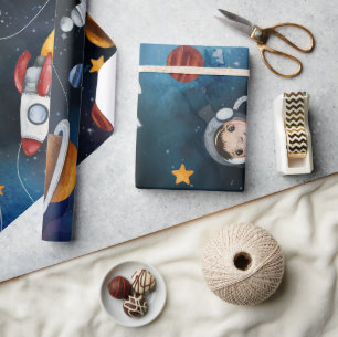 Rymden Modern Cute Illustration Presentpapper