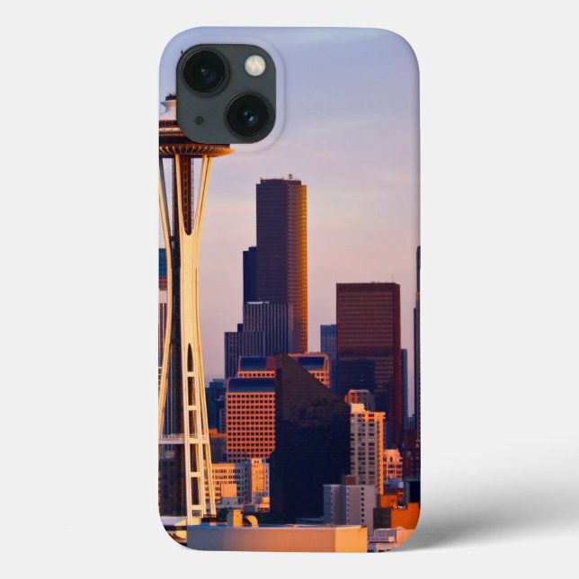 Rymden Nål är ett torn i skymningen i Seattle (Baksida)