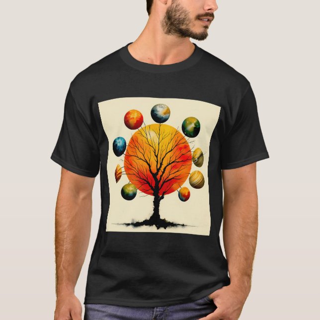 Rymden och den mystiska naturen t shirt (Framsida)