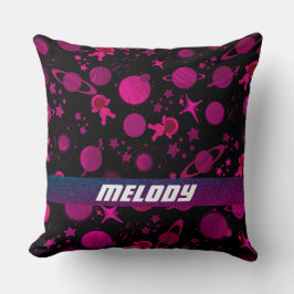 rymden-planetens färglösa stjärnor mönster kudde