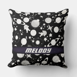 rymden-planetens färglösa stjärnor mönster kudde