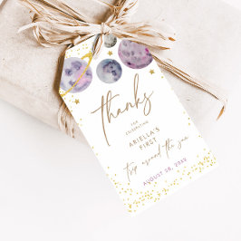 Rymden-planeter - flickor 1:a födelsetjänsten presentetikett