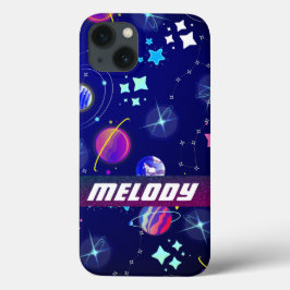 rymden-planeterna - färgstarka stjärnor mönster