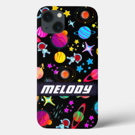 rymden-planeterna - färgstarka stjärnor mönster