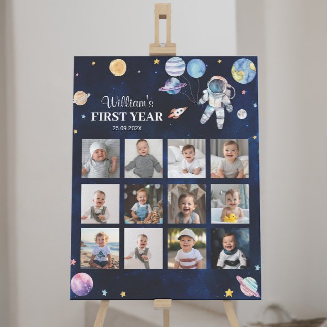 Rymden Planets Birthday Photo Milestone-signatur Poster (Skapare uppladdad)