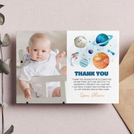 Rymden Planets Birthday Photo Tackto You Card Tack Kort