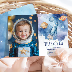 Rymden planets Boy Birthday-fototack Inbjudningar