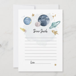 Rymden Planets Boy Birthday Time Capsule Card Kort