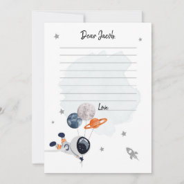 Rymden Planets Boy Birthday Time Capsule Card Kort