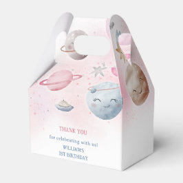 Rymden Planets Boy Galaxy Första Resa-födelsedagen Presentaskar
