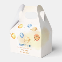 Rymden Planets Boy Galaxy Första Resa-födelsedagen Presentaskar