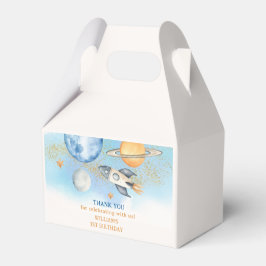 Rymden Planets Boy Galaxy Första Resa-födelsedagen Presentaskar