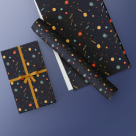 Rymden Planets Galaxy Boy Birthday Presentpapper
