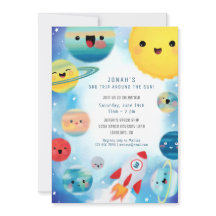 Rymden Planets Rocket Frakt Birthday