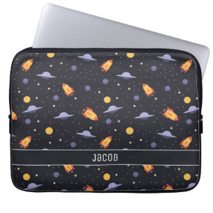 Rymden raketer och spaceships laptop fodral