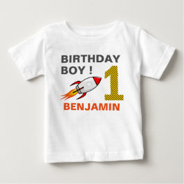 Rymden Rocket 1st Birthday Party T Shirt