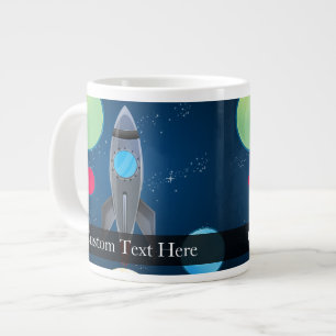Rymden Rocket Frakt Jumbo Mugg