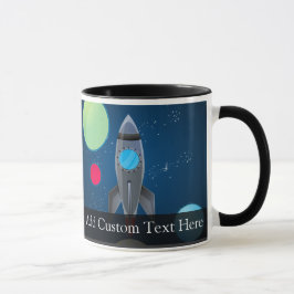 Rymden Rocket Frakt Mugg